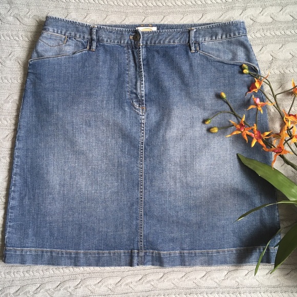 talbots denim skirt